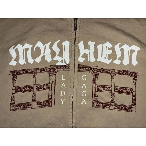 Lady Gaga Opera Haus Hoodie XL Beige Full Zip Mayhem Ball 2025